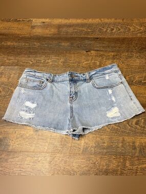 Victorias Secret Low Rise Boyfriend Denim Jean Shorts Womens 6 Blue Cutoffs Mini